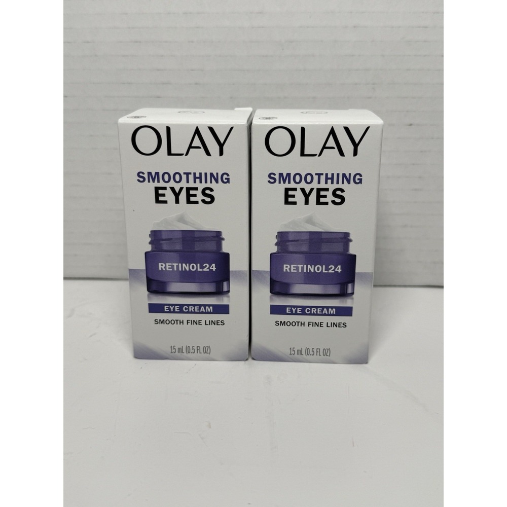 2 New In Box Olay Smoothing Eyes Retinol24 Eye Cream Smooths Fine Lines